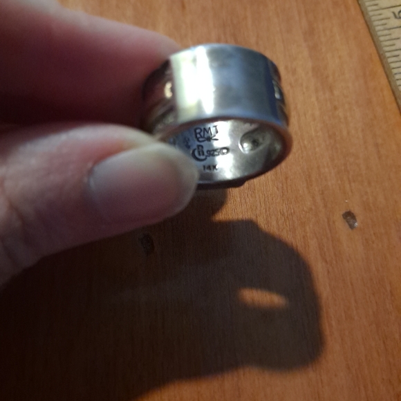 Multicolor Geometric Inlay Ring - Picture 6 of 11